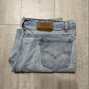 Levi’s Jeans 505 Straight Leg Orange Tab Light Wash Blue 42x34